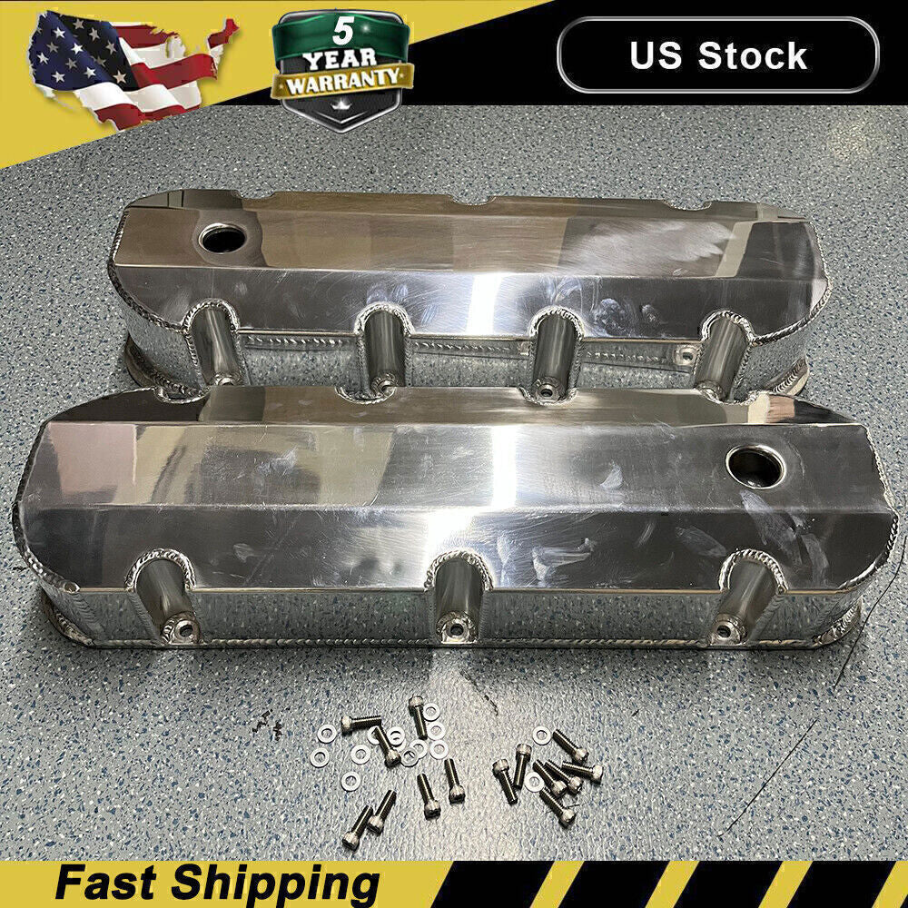 Aluminum Fabricated Valve Cover for Big Block Chevy BBC 396 454 w/ Breather Hole