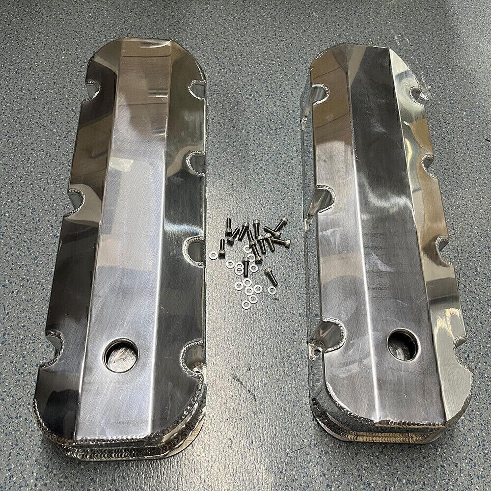 Aluminum Fabricated Valve Cover for Big Block Chevy BBC 396 454 w/ Breather Hole