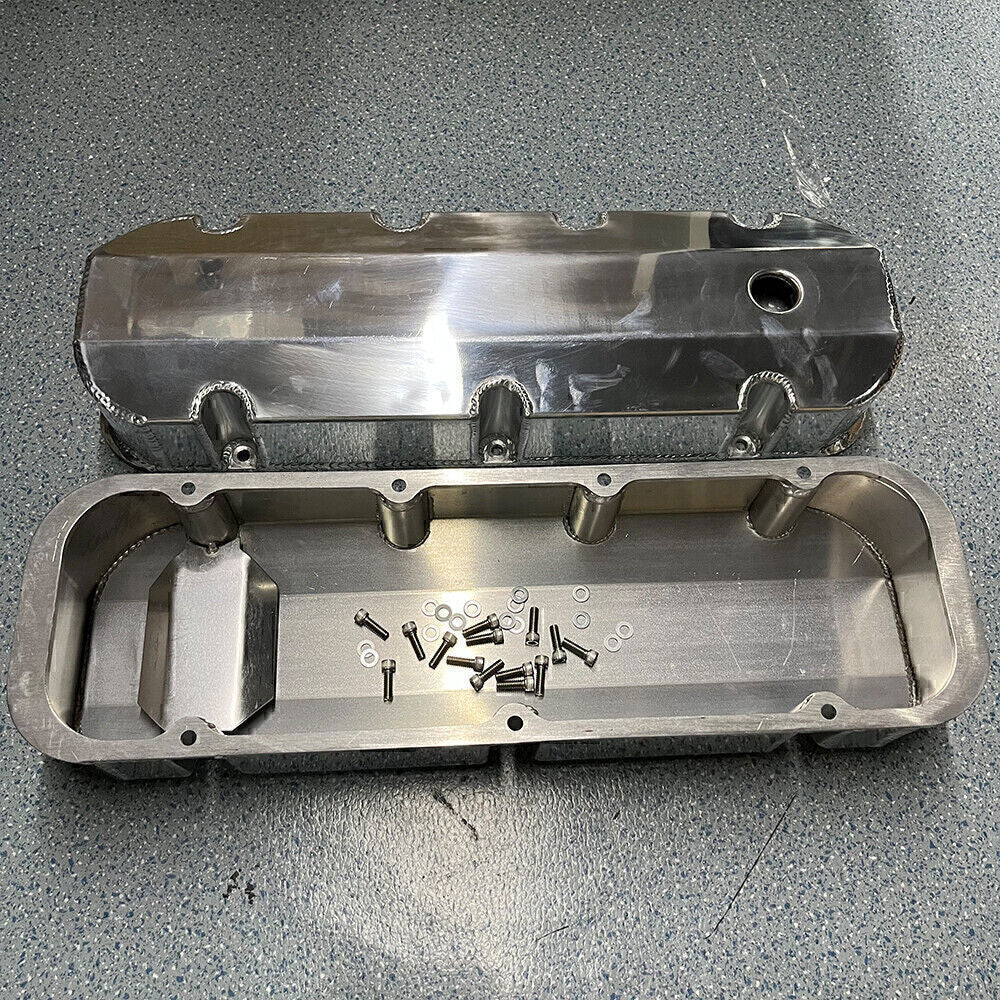 Aluminum Fabricated Valve Cover for Big Block Chevy BBC 396 454 w/ Breather Hole