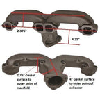 Smoothie Rams Horn Exhaust Manifolds Small Block For Chevy SBC 283 305 327 /350