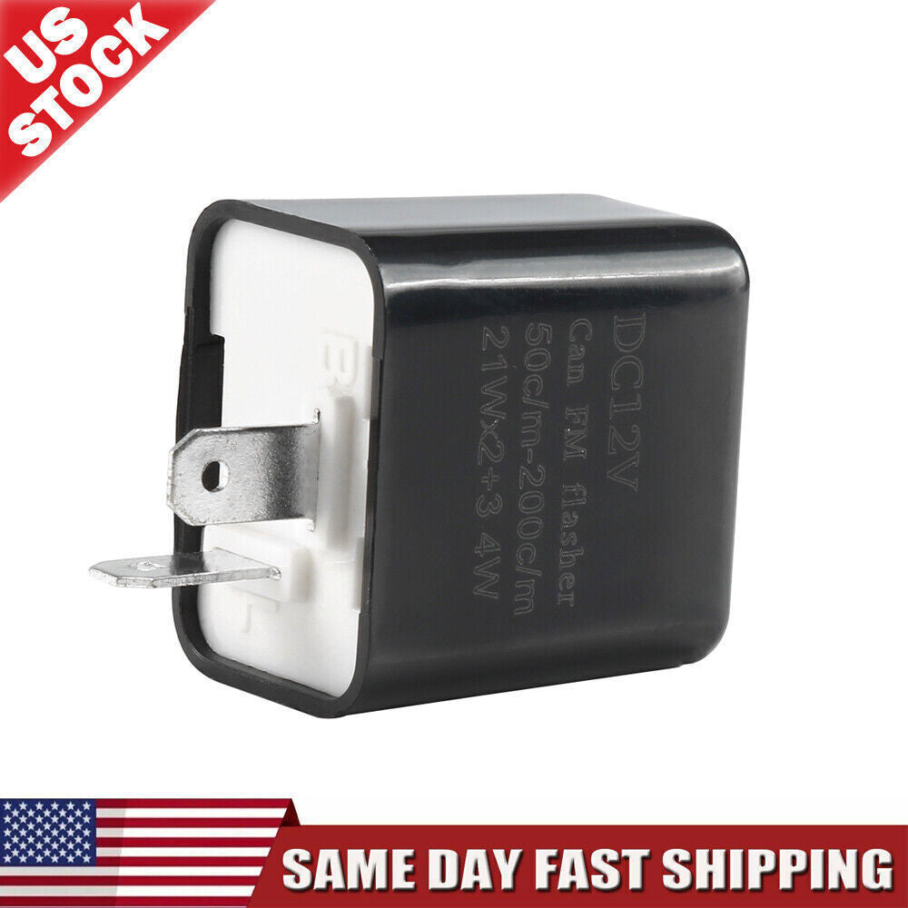 2-Pin Adjustable LED Flasher Relay Turn Signal Blinker Light 12 V for Motorcycle