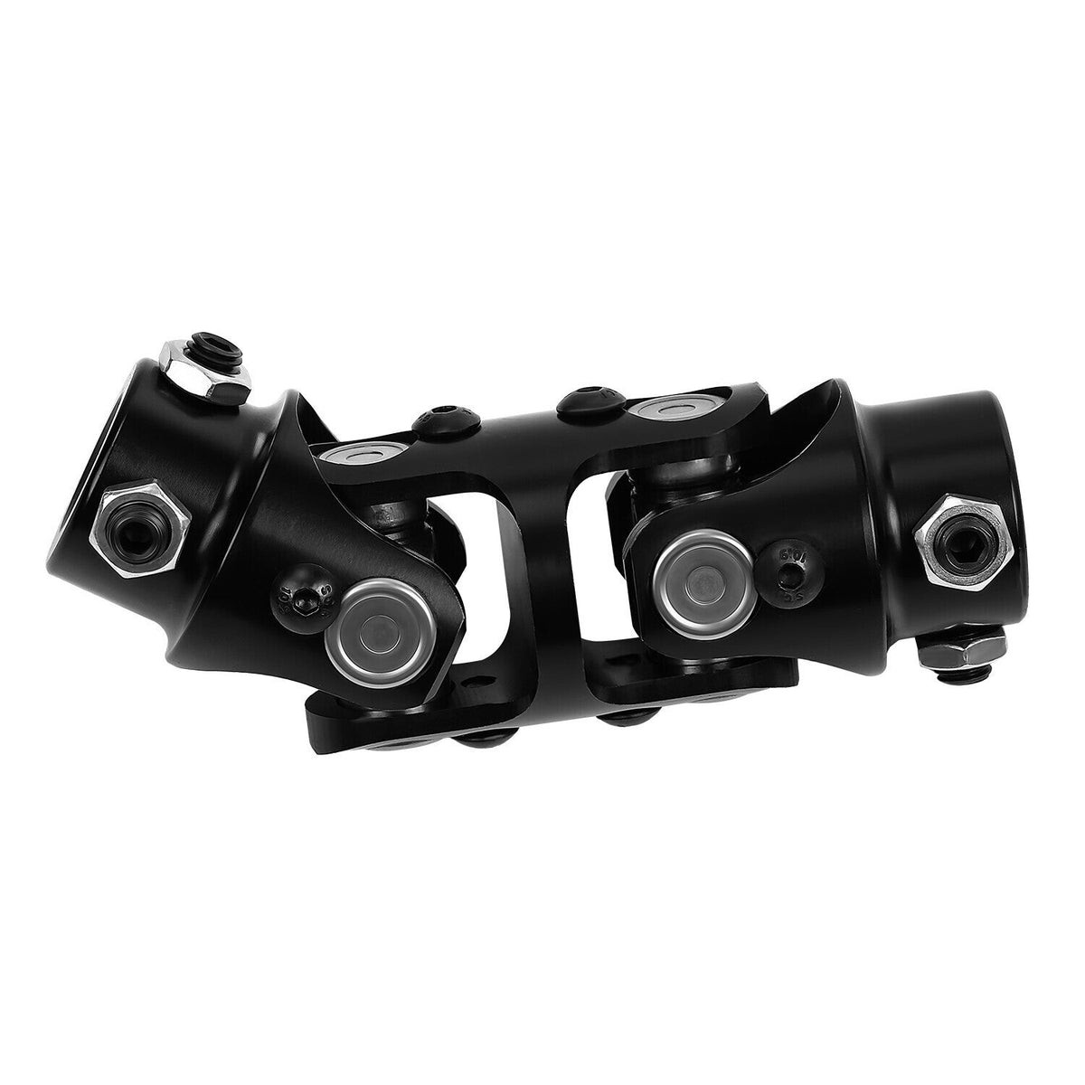 3/4 DD x 3/4 DD Double Steering U-Joint Shaft Coupler Black