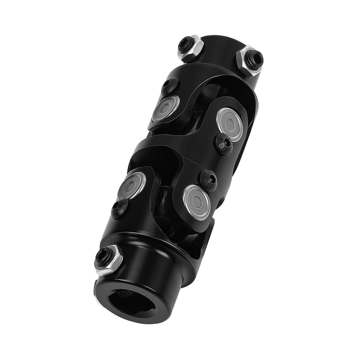 3/4 DD x 3/4 DD Double Steering U-Joint Shaft Coupler Black