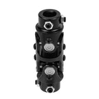 3/4 DD x 3/4 DD Double Steering U-Joint Shaft Coupler Black