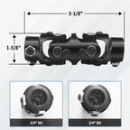 3/4" DD x 3/4" DD Double Steering Universal U Joint Shaft Coupler Black U-Joint