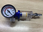1/4" Spray Gun & In-Line Water Trap Filter Tool Air Pressure Regulator Gauge