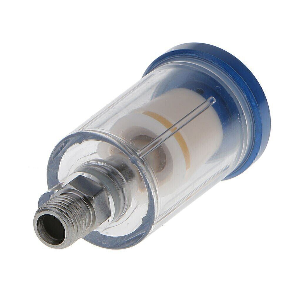 1/4" Spray Gun & In-Line Water Trap Filter Tool Air Pressure Regulator Gauge