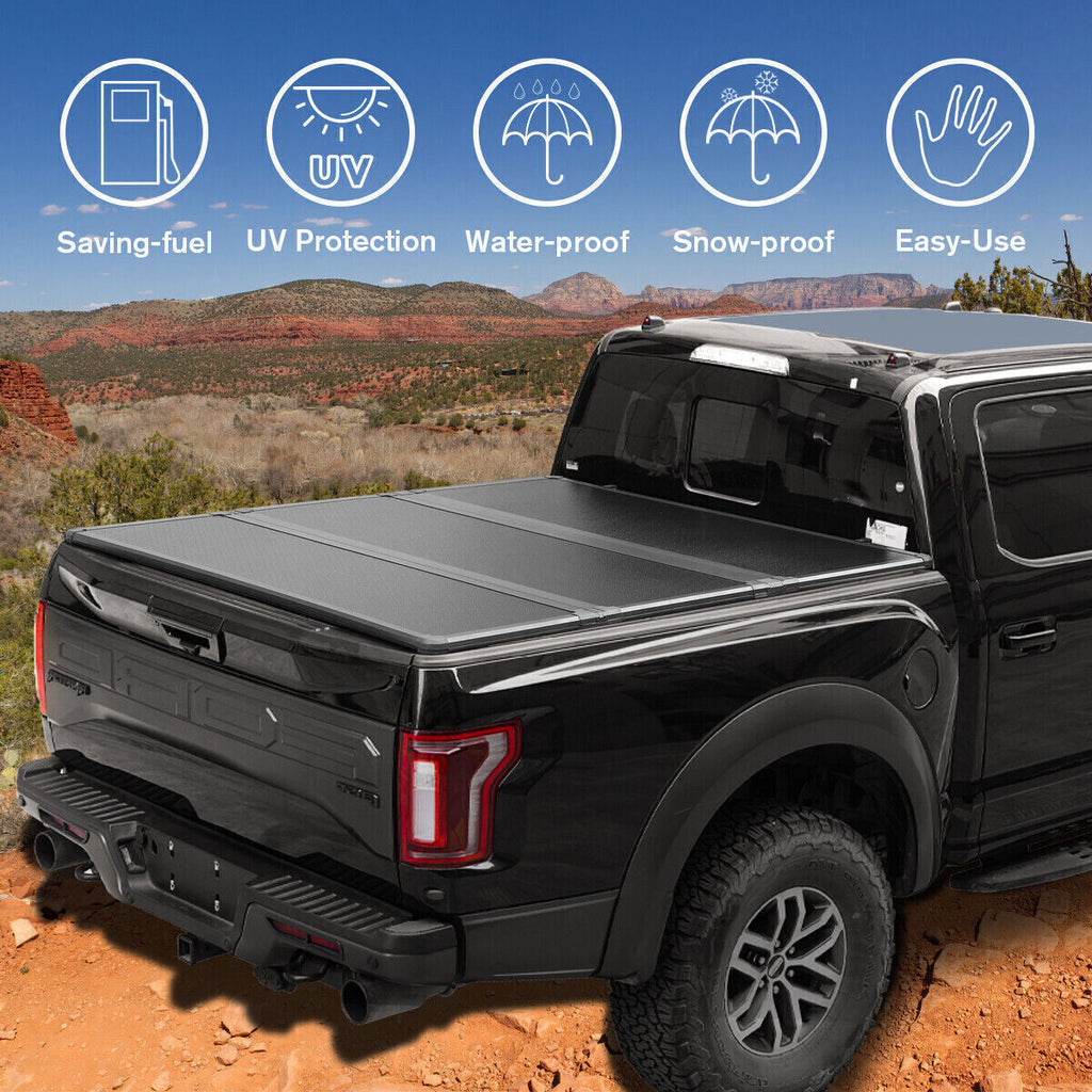 5FT Hard Tri-Fold Fit 2017-2024 Honda Ridgeline Folding Tonneau Cover Truck Bed.