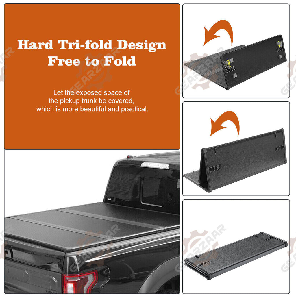 Hard Truck Tonneau Cover For 2019 - 2023 2024 Ford Ranger 5FT Short Bed TRI-Fold