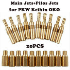 20Pcs Carburetor Main Jet kit & Slow/Pilot Jet Tool for PWK Keihin OKO CVK