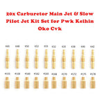 20Pcs Carburetor Main Jet kit & Slow/Pilot Jet Tool for PWK Keihin OKO CVK