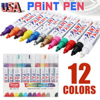 12colors Waterproof Permanent Paint Marker Pen Car Tyre Tire Tread Rubber Metal