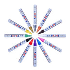 12colors Waterproof Permanent Paint Marker Pen Car Tyre Tire Tread Rubber Metal