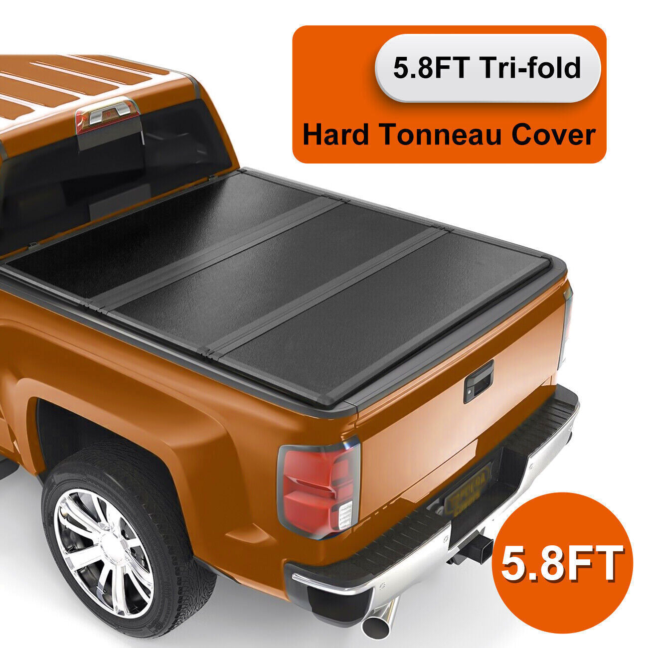 New 4.6FT Hard Tri-Fold for 2022-2024 Ford Maverick Tonneau Cover Truck Bed