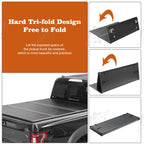 New 4.6FT Hard Tri-Fold for 2022-2024 Ford Maverick Tonneau Cover Truck Bed