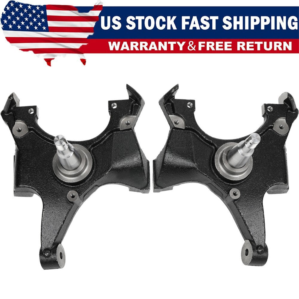 2x FOR 88-98 CHEVY SILVERADO/C1500/SIERRA EXT CAB 2WD 2" DROP SPINDLES NEW