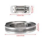 11.5FT Adjustable Large Hose Clamps Worm Gear Stainless Steel Clamp +8 Fastener