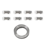 11.5FT Adjustable Large Hose Clamps Worm Gear Stainless Steel Clamp +8 Fastener