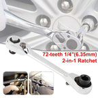 Mini 1/4" Double-Ended Quick Socket Ratchet Wrench Rod Screwdriver Bit*