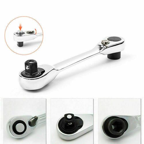 Mini 1/4" Double-Ended Quick Socket Ratchet Wrench Rod Screwdriver Bit*