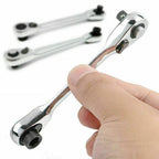 Mini 1/4" Double-Ended Quick Socket Ratchet Wrench Rod Screwdriver Bit*