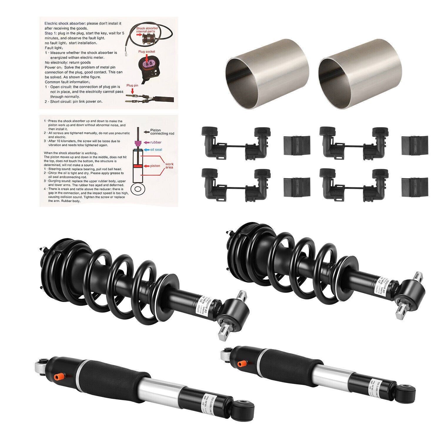 Front Strut Assys and Rear Shocks for Cadillac Escalade Suburban Yukon 2015-2020