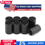 8x Tire Valve Air Dust Cover Stem Caps - Wheel Car Truck SUV Bike /Black