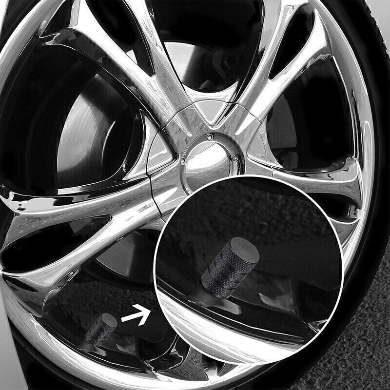 8x Tire Valve Air Dust Cover Stem Caps - Wheel Car Truck SUV Bike /Black