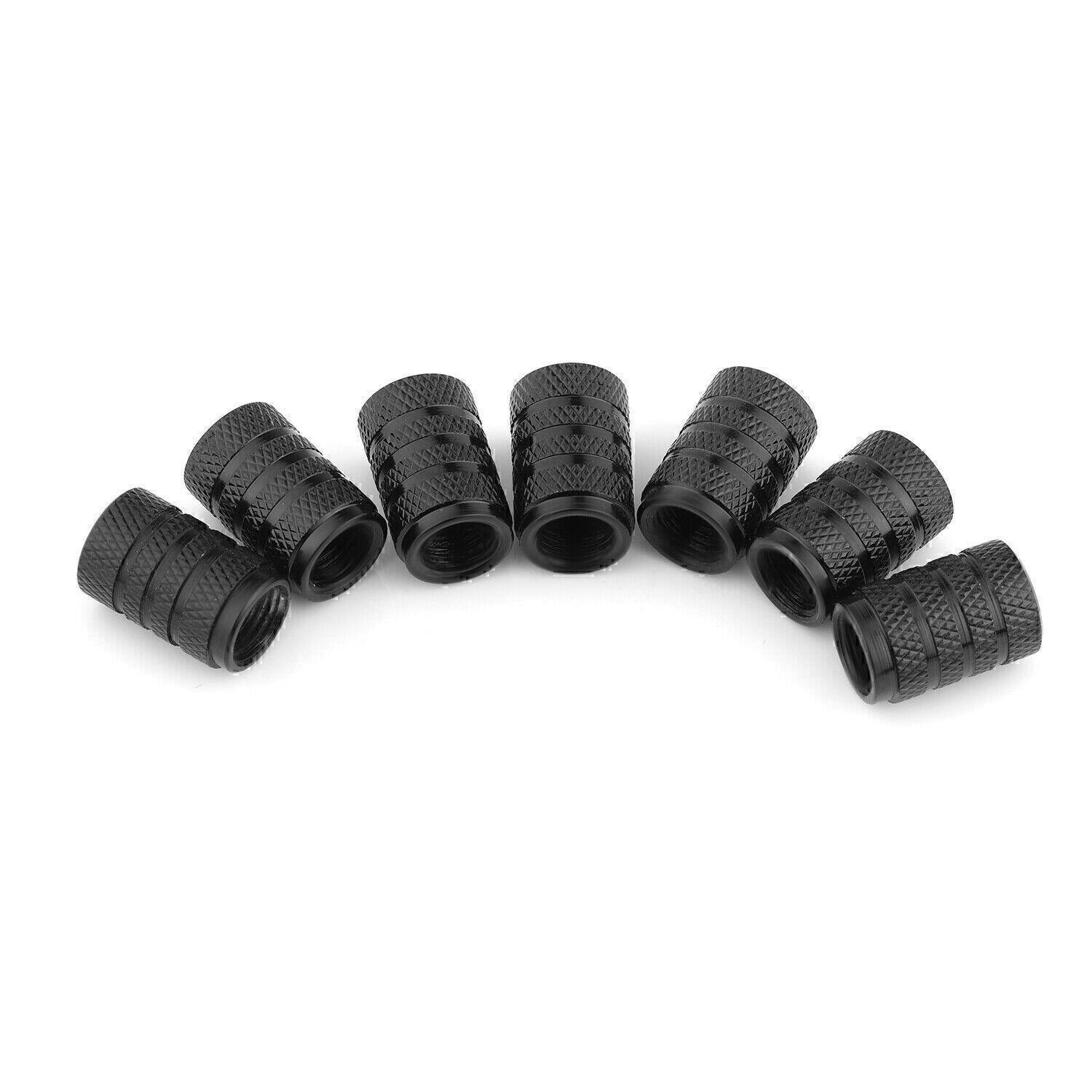 8x Tire Valve Air Dust Cover Stem Caps - Wheel Car Truck SUV Bike /Black