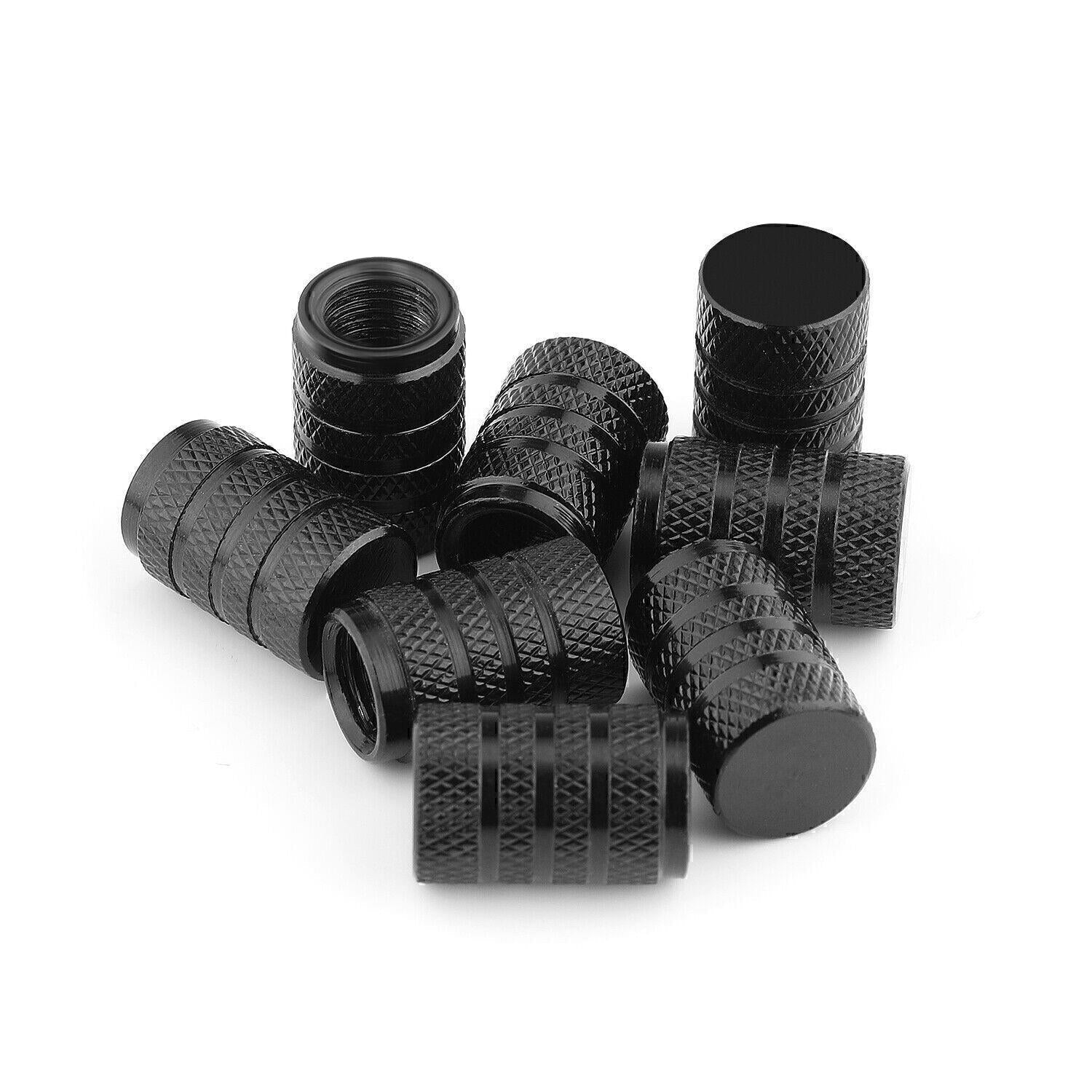 8x Tire Valve Air Dust Cover Stem Caps - Wheel Car Truck SUV Bike /Black