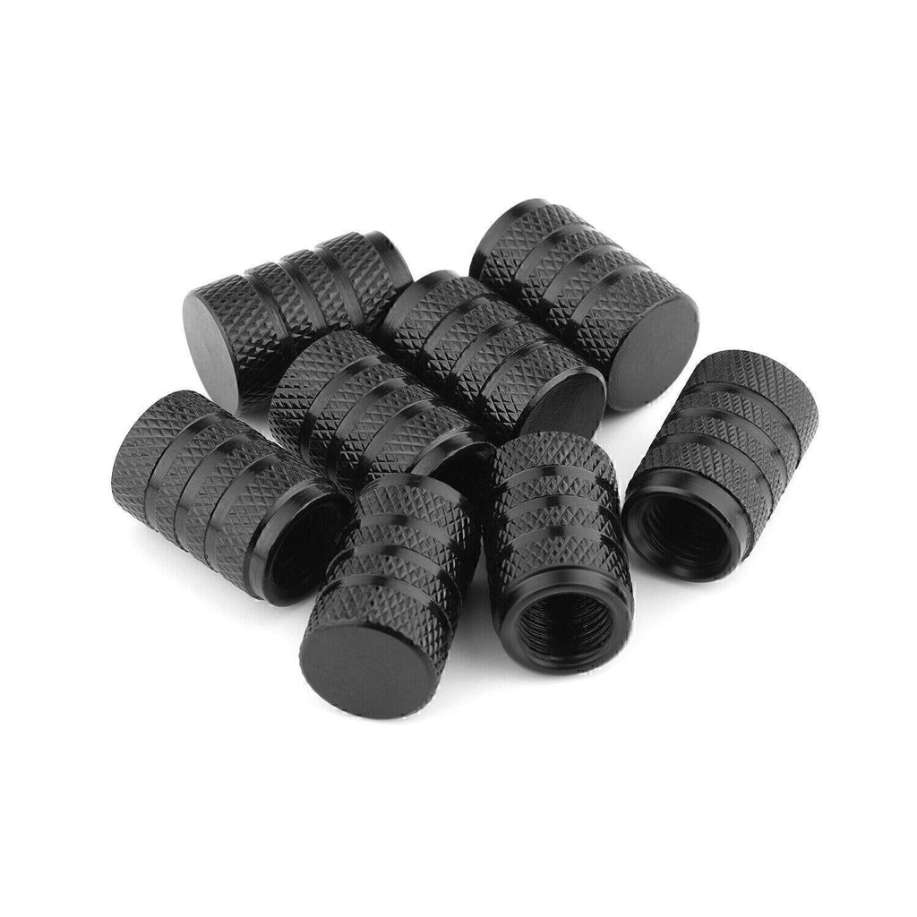 8x Tire Valve Air Dust Cover Stem Caps - Wheel Car Truck SUV Bike /Black