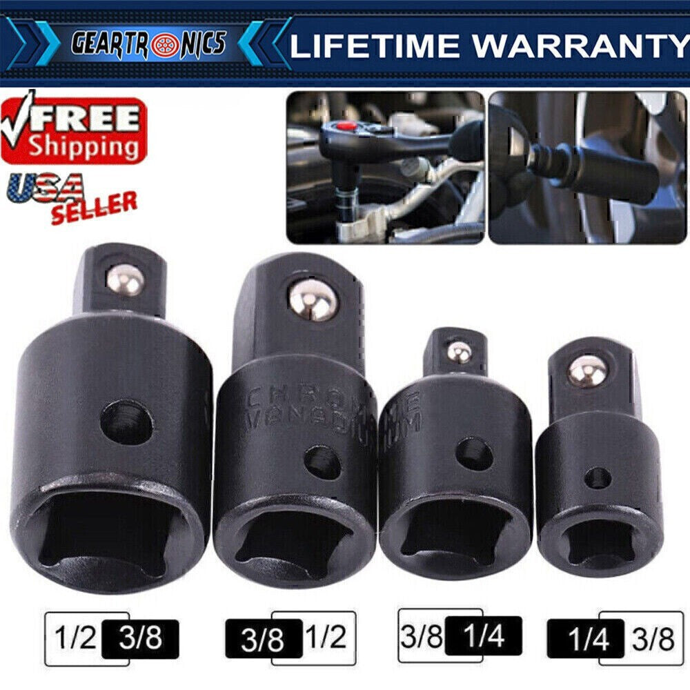 4PCS 3/8" to 1/4" 1/2 inch Drive Ratchet SOCKET ADAPTER REDUCER Air Impact KITS!