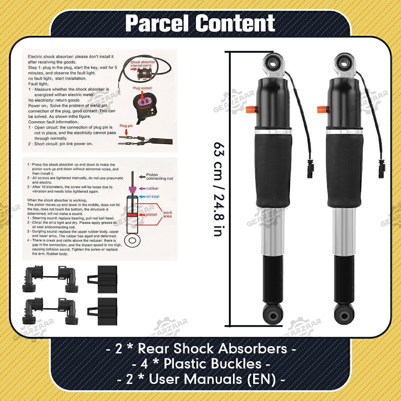 Rear Shock Absorbers w/ MagneRide 84176675 Fit for Escalade Tahoe Suburban Yukon