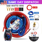 1500W Amp Auto Audio Cable Kit Amplifier Install RCA Subwoofer Sub Wiring 8Gaug!