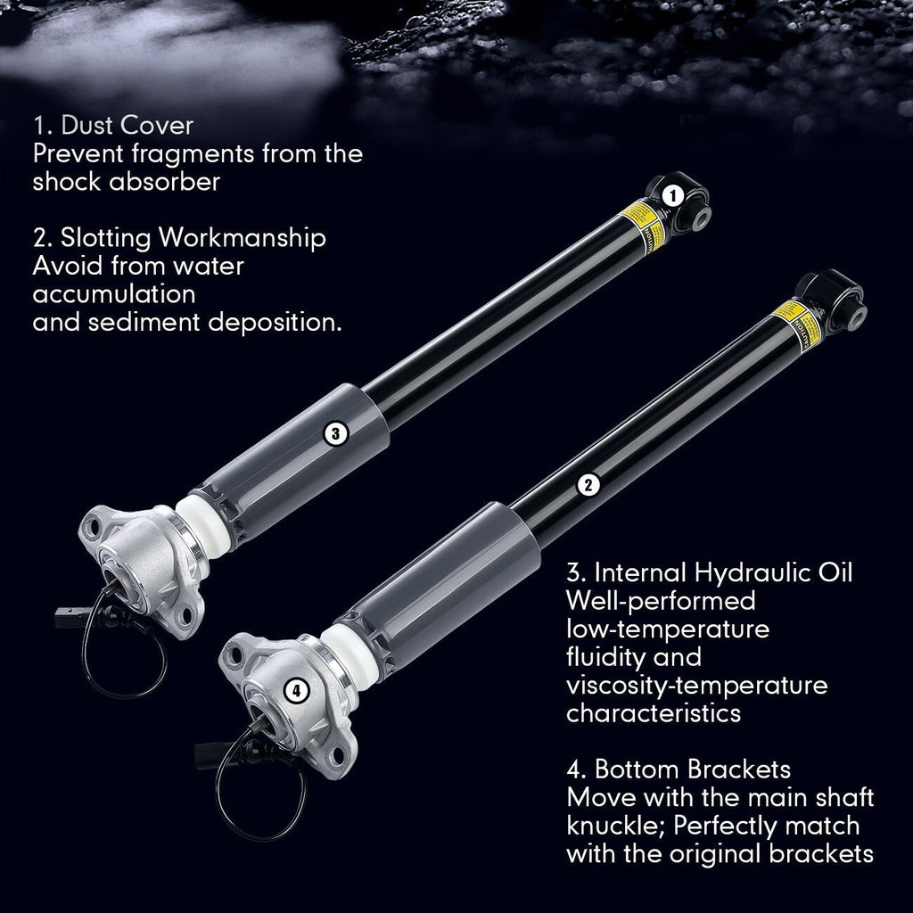 2* Rear Shock Absorbers w/Magnetic For Audi A3 S3 RS3 Quattro 2015-22 8V0513021
