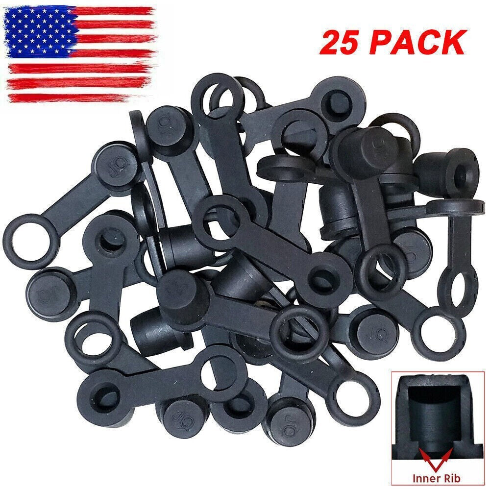25 Pack Brake Bleeder Screw Caps Grease Zerk Fitting Cap Rubber Dust Cover USA*