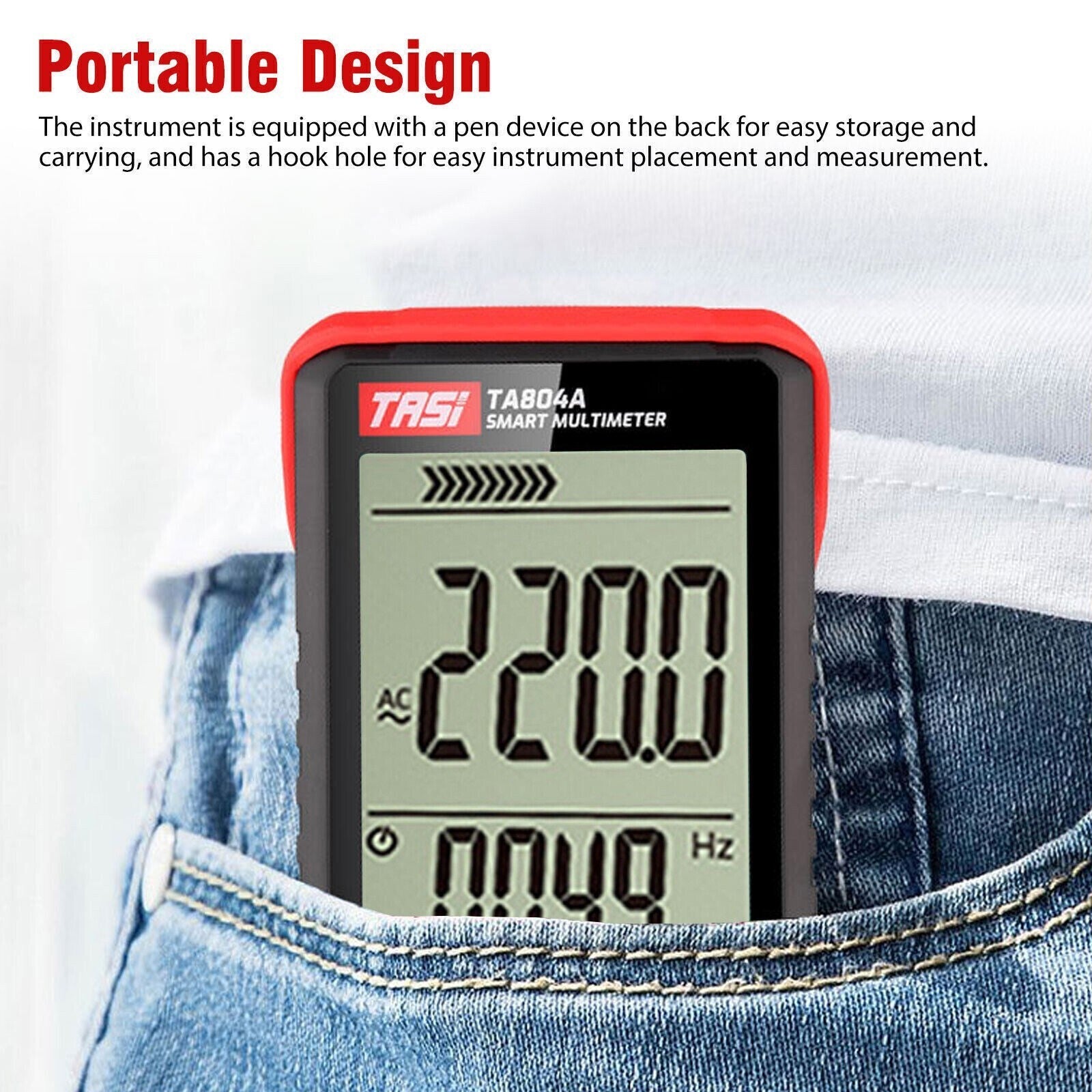 Digital Multimeter Voltmeter AC DC Volt Meter Ohmmeter Auto Range Tester w/Light