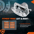 2x Disc Brake Caliper w/ Bracket Front Left & Right for Hyundai Santa Fe 10-12