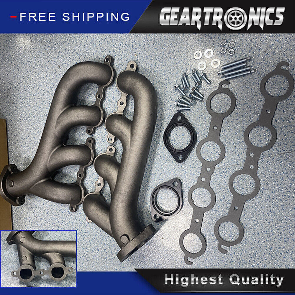 LS Swap Cast Iron Manifold Headers w/ Gasket for Chevy LS1 LS2 LS3 4.8 5.3 6.0L