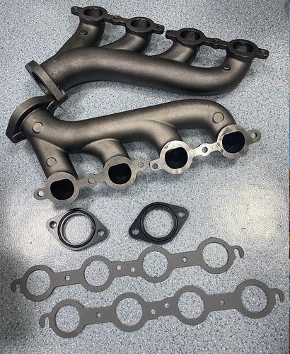 LS Swap Cast Iron Manifold Headers w/ Gasket for Chevy LS1 LS2 LS3 4.8 5.3 6.0L