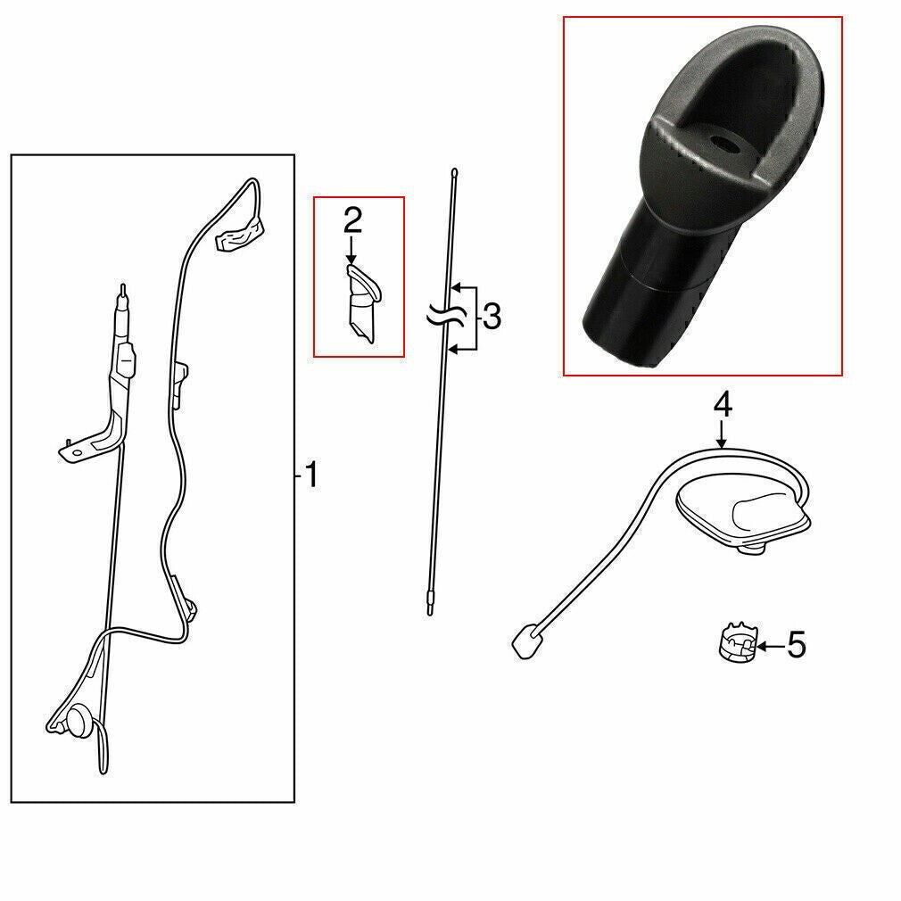 For Toyota Tundra 07-13 Antenna Bezel Ornament Manual Radio Black 86392-0C040 US