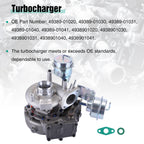 TURBOCHARGER TURB TD04HL FOR 2007-2012 ACURA RDX 2.3L 49389-01043 49389-01020 US