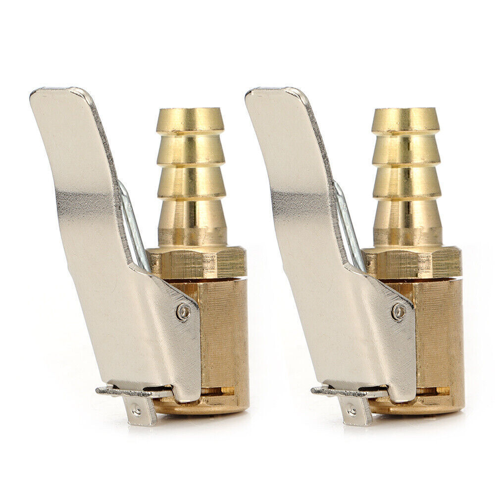 2 pcs Open Flow Straight Lock-On Air Chuck with Clip for Tire Inflator Car Tool