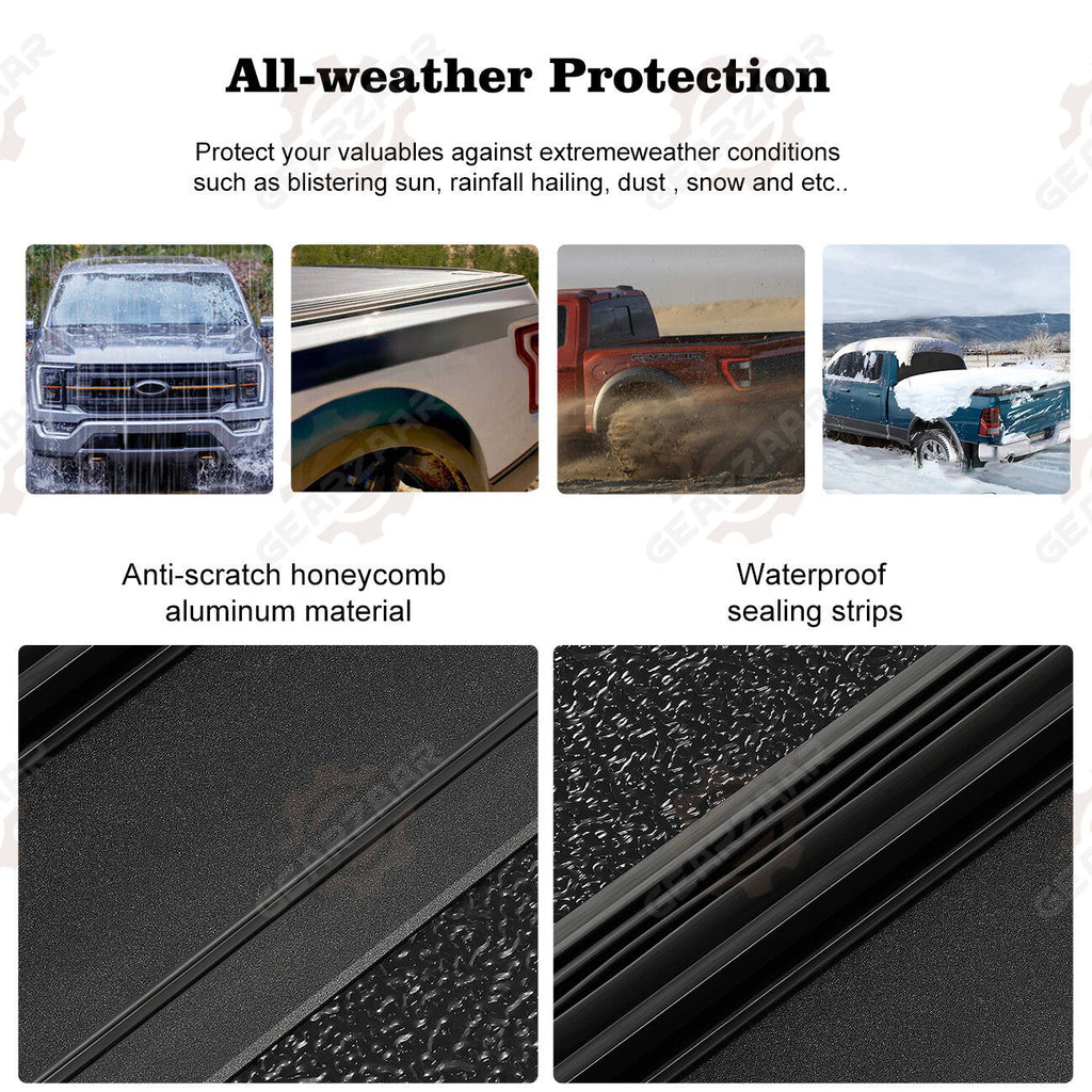 5 FT Hard Tri-Fold Tonneau Cover Bed For 2015-2024 Chevy Colorado GMC Canyon
