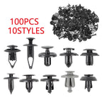 100 pcs Fender Clips Trim Car Auto Push Pin Rivet Bumper Fastener Panel-Retainer