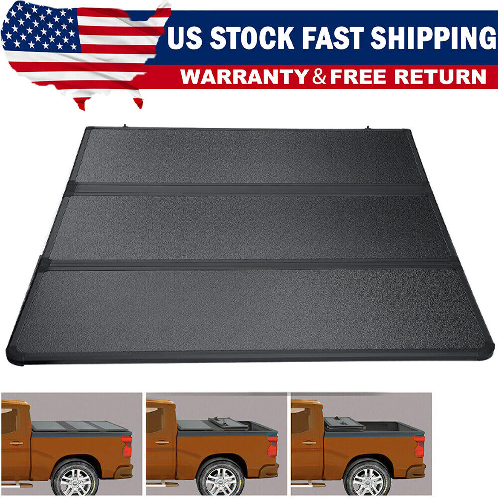 FOR 16-23 TOYOTA TACOMA TRUCK 5FT SHORT BED HARD SOLID TRI-FOLD TONNEAU COVER !