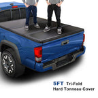 FOR 16-23 TOYOTA TACOMA TRUCK 5FT SHORT BED HARD SOLID TRI-FOLD TONNEAU COVER !