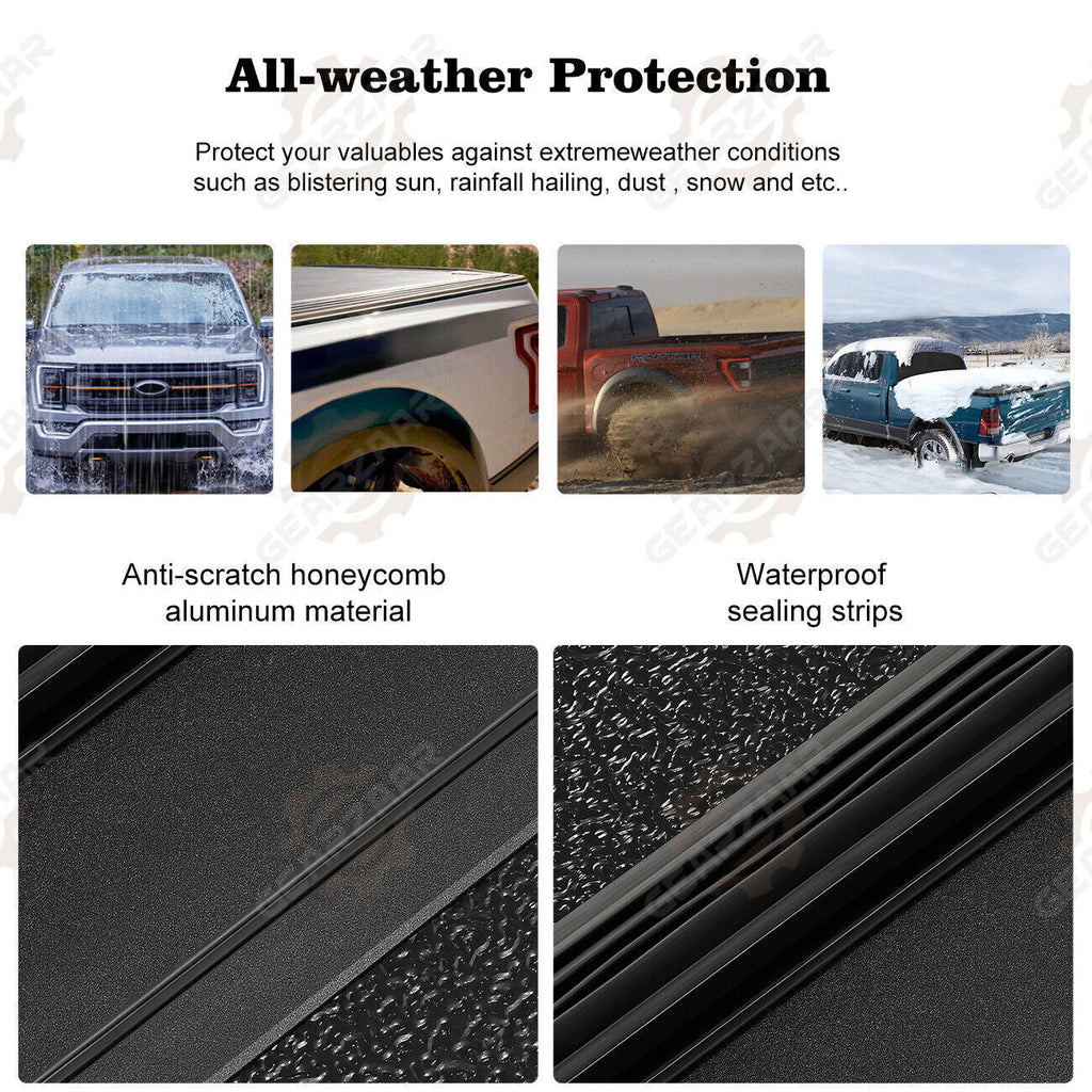 FOR 16-23 TOYOTA TACOMA TRUCK 5FT SHORT BED HARD SOLID TRI-FOLD TONNEAU COVER !