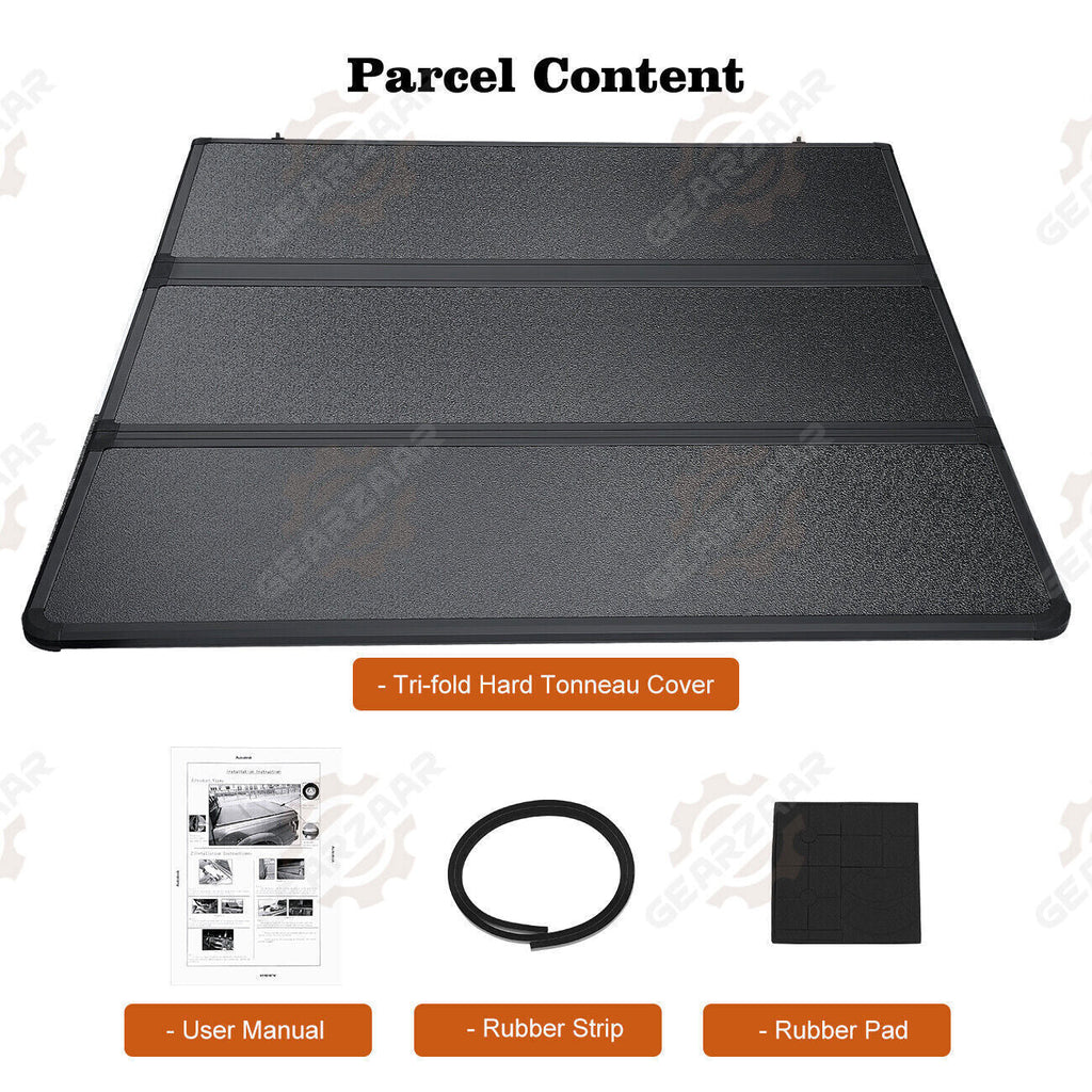 FOR 16-23 TOYOTA TACOMA TRUCK 5FT SHORT BED HARD SOLID TRI-FOLD TONNEAU COVER !