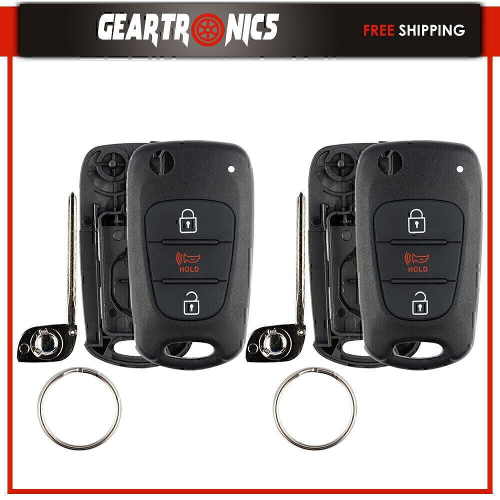 Fits 2012-2014 Kia Rio / 2010-2013 Kia Soul Flip Key Fob Remote Case Shell 2 Se!